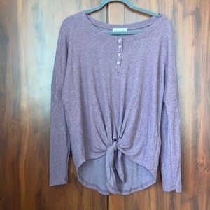 Treasure & Bond tie front henley